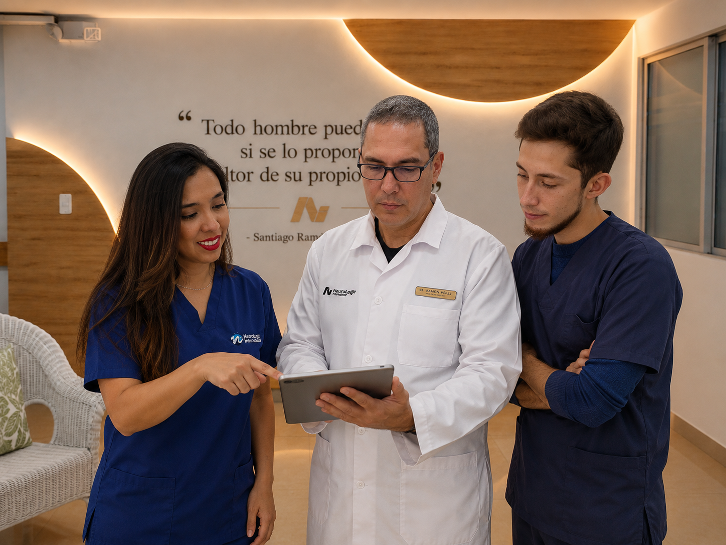 Equipo clínico hablando de un caso